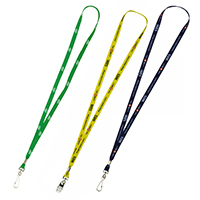 3/8" Textured Polyester Multi-Color Sublimation Lanyard